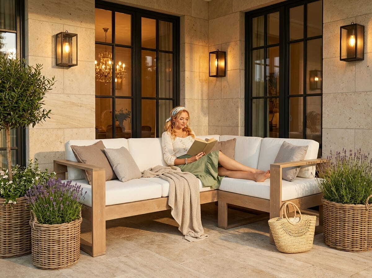 Диван Абрау с водоотталкивающими подушками Outdoor